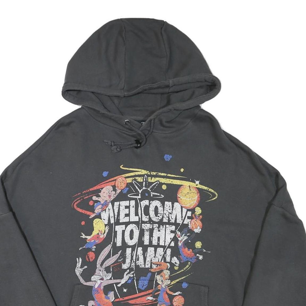 SPACE JAM Mens Black Welcome To The Jam Pullover Hoodie M Cartoon Print