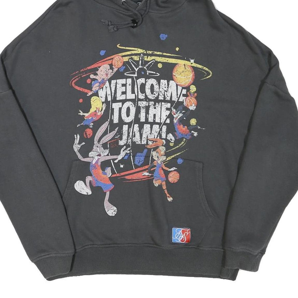 SPACE JAM Mens Black Welcome To The Jam Pullover Hoodie M Cartoon Print