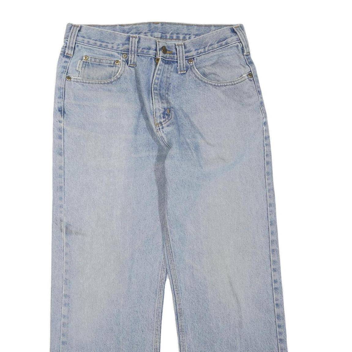 CARHARTT Womens Regular Light Blue Denim Jeans W32 L28 Classic Zip Pockets