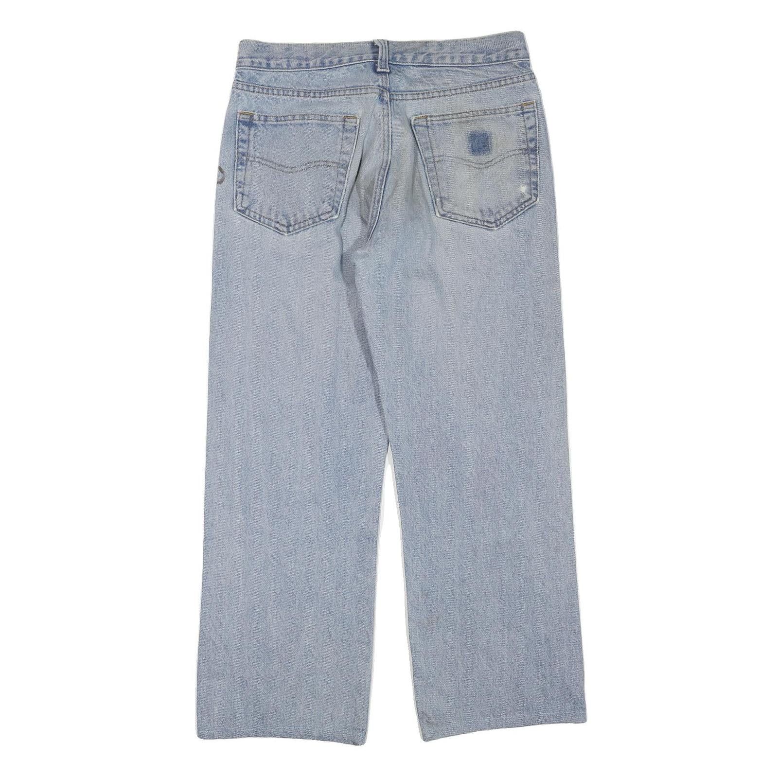 CARHARTT Womens Regular Light Blue Denim Jeans W32 L28 Classic Zip Pockets