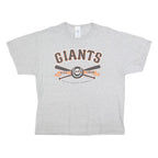 DELTA Mens Grey Giants Graphic T-Shirt L Short Sleeve Crew Neck Cotton Blend