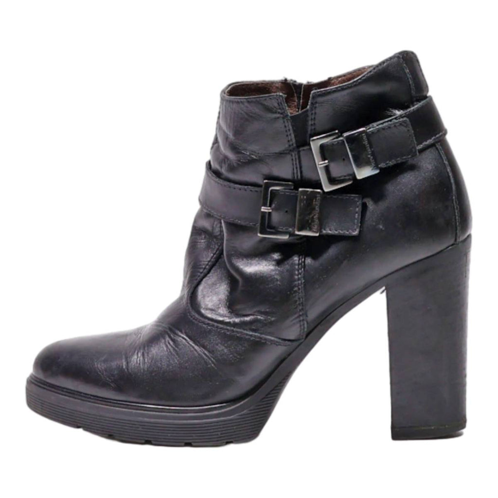 NERO GIARDINI Ankle Boots Black Leather Womens UK 5