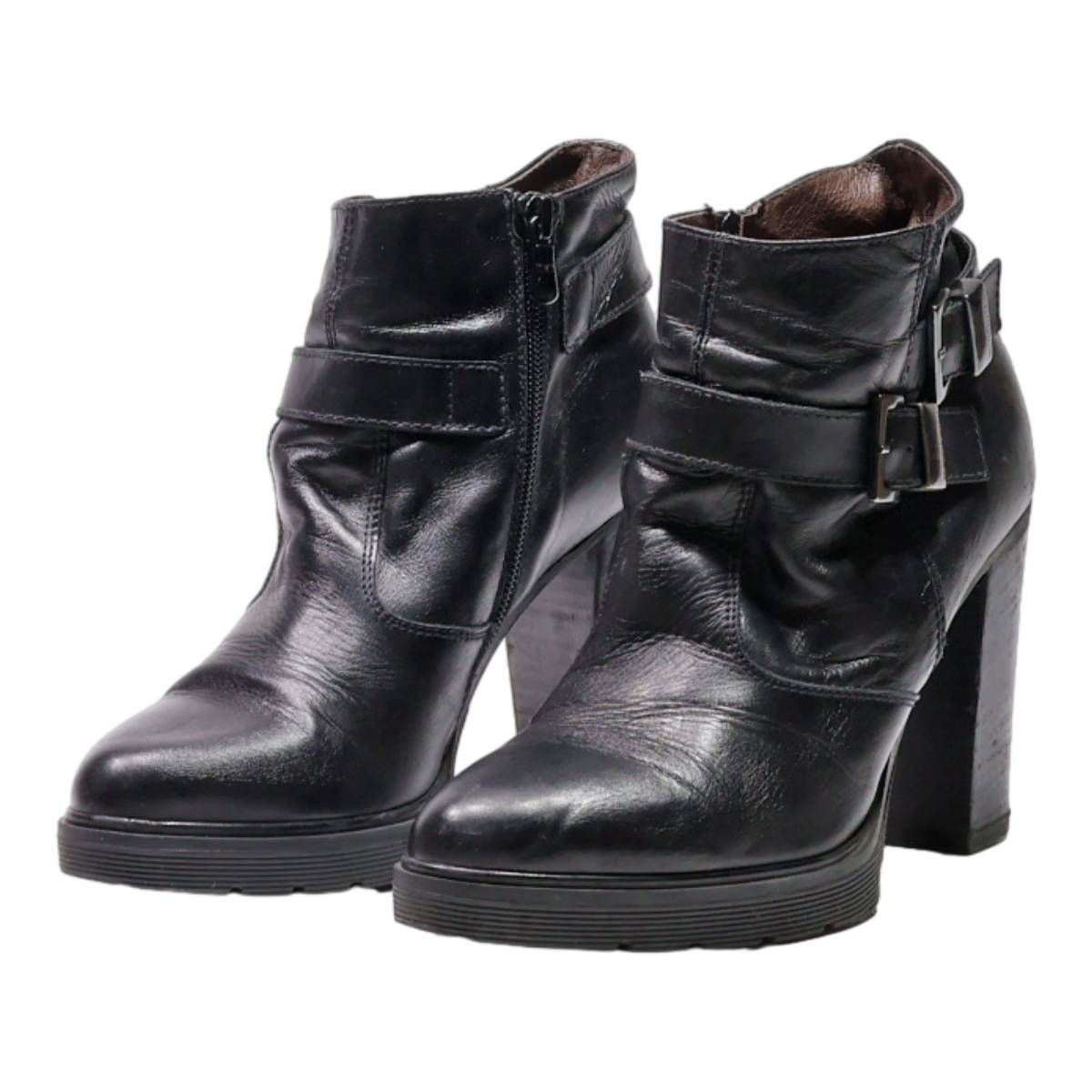 NERO GIARDINI Ankle Boots Black Leather Womens UK 5
