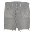 LEVI'S Mens Grey Cotton Blend Denim Cut-Off Shorts M W34 Casual Summer
