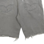 LEVI'S Mens Grey Cotton Blend Denim Cut-Off Shorts M W34 Casual Summer