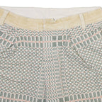 IIG-LOO DESIGN Womens Casual Shorts Cream Striped M W32