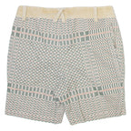 IIG-LOO DESIGN Womens Casual Shorts Cream Striped M W32