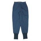 MIX AND MATCH Womens Relaxed Blue Polyester Blend Woven Trousers W26 L31 Cuffed