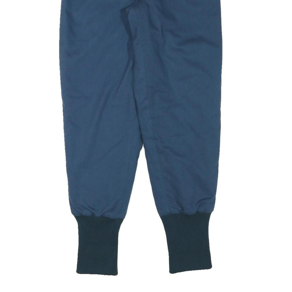 MIX AND MATCH Womens Relaxed Blue Polyester Blend Woven Trousers W26 L31 Cuffed