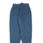 MIX AND MATCH Womens Relaxed Blue Polyester Blend Woven Trousers W26 L31 Cuffed