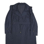 Womens Navy Blue Plain Acrylic Blend Button Jacket M Classic Regular Fit