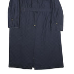 Womens Navy Blue Plain Acrylic Blend Button Jacket M Classic Regular Fit