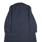 Womens Navy Blue Plain Acrylic Blend Button Jacket M Classic Regular Fit