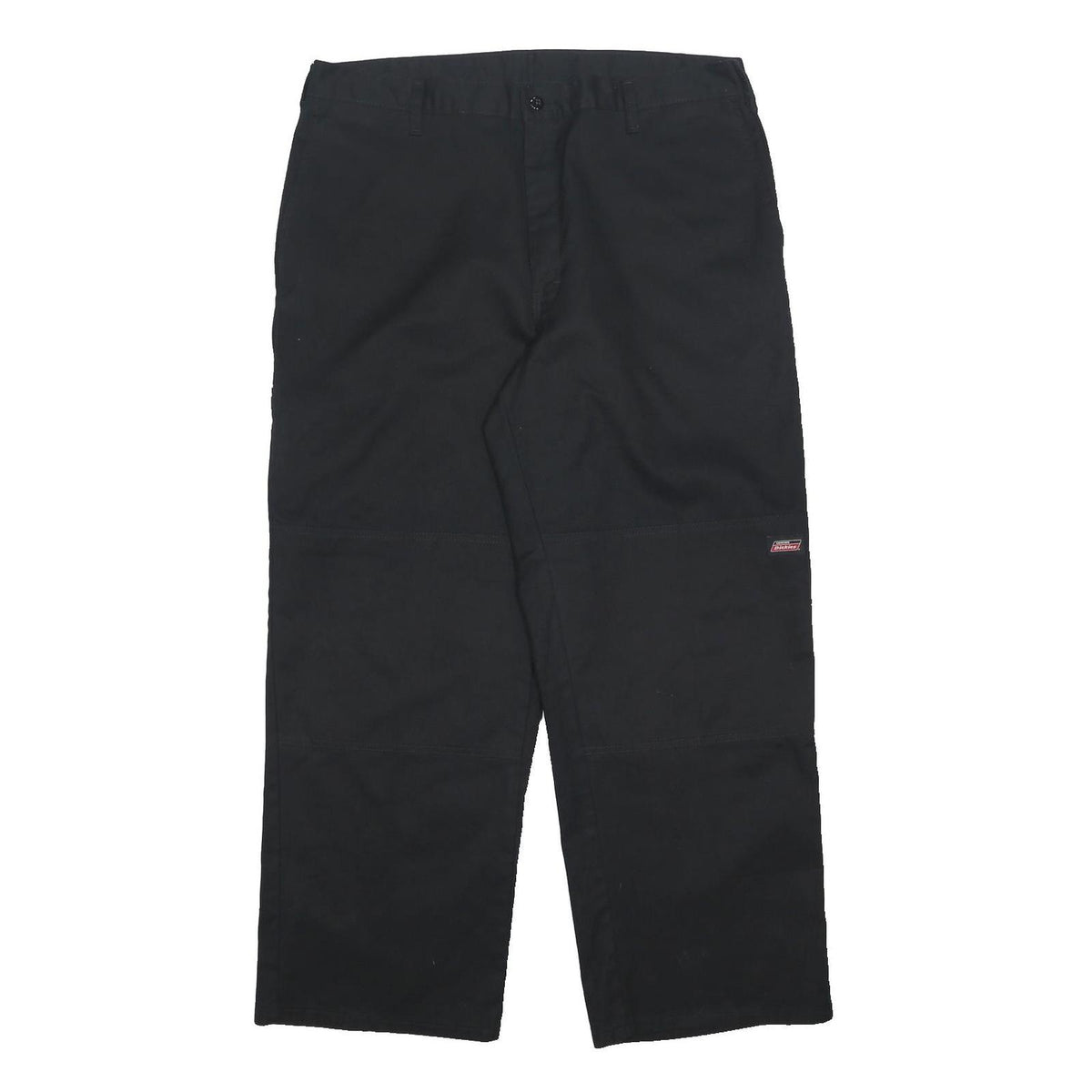 DICKIES Mens Cotton Blend Black Relaxed Straight Trousers W38 L30 Workwear