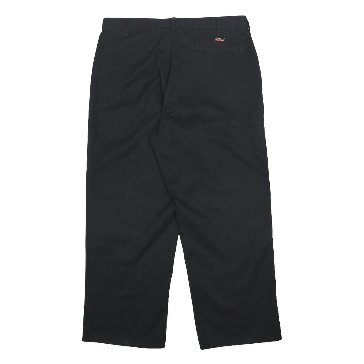 DICKIES Mens Cotton Blend Black Relaxed Straight Trousers W38 L30 Workwear