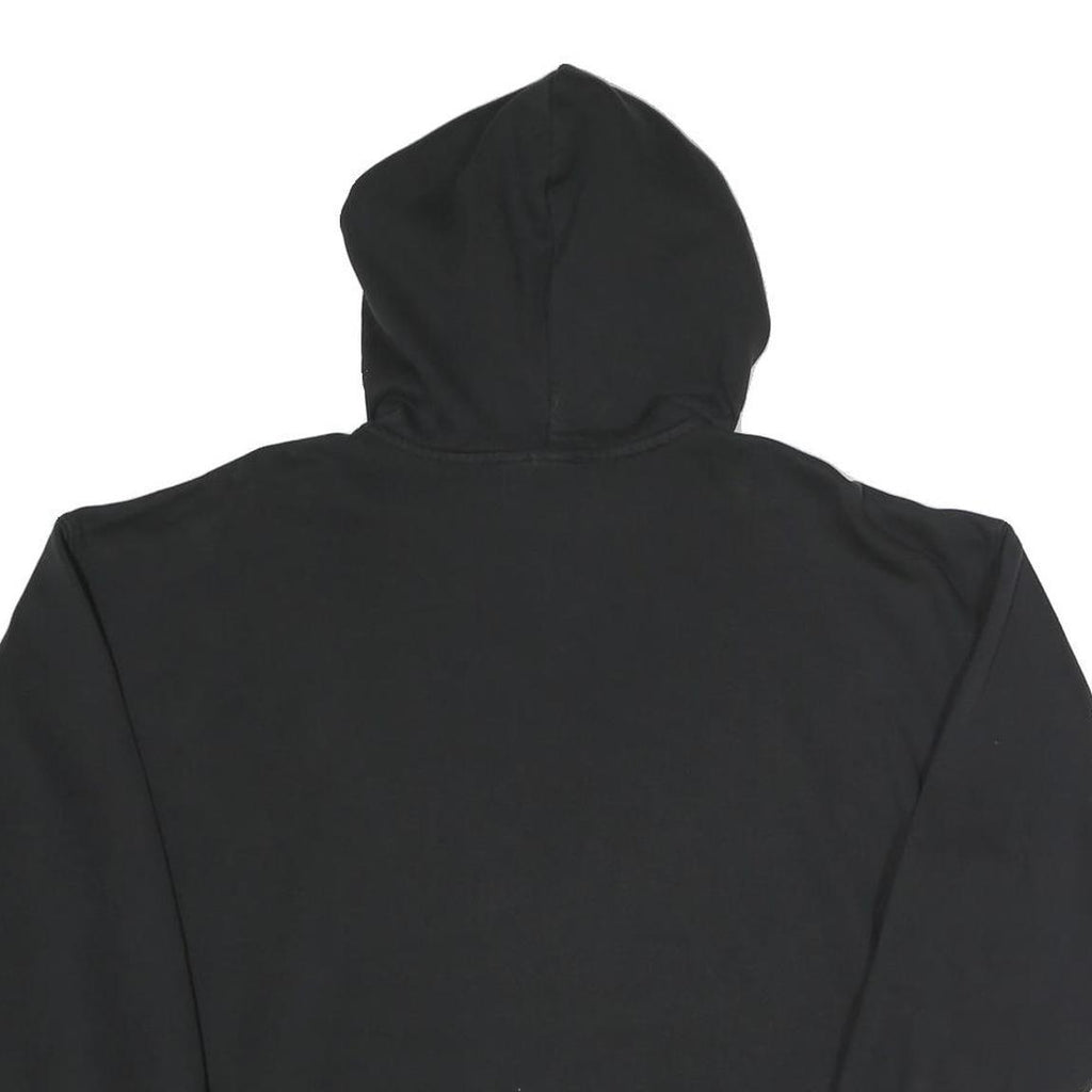 ADIDAS Womens Black Multi Colour Logo ¼ Zip Hoodie UK 6 Cotton Blend