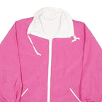 CABIN CREEK Womens Pink & White Zip Up Jacket M Polyester Blend Plain