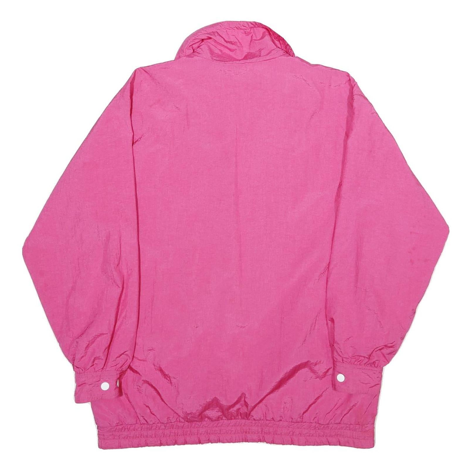 CABIN CREEK Womens Pink & White Zip Up Jacket M Polyester Blend Plain