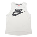 NIKE Mens White Vest M Sleeveless Crew Neck Cotton Blend Casual Gymwear