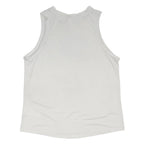 NIKE Mens White Vest M Sleeveless Crew Neck Cotton Blend Casual Gymwear