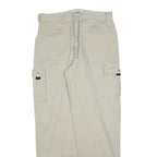 MG COMPANY Mens Cotton Blend Beige Relaxed Cargo Trousers W34 L34 Casual