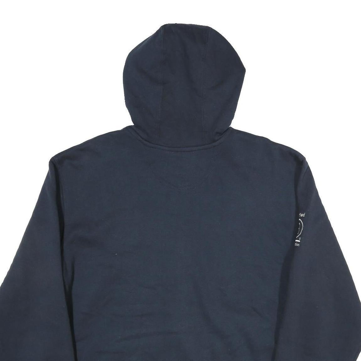 CARHARTT Mens Navy Blue A&R Solar Full Zip Hoodie L Workwear Cotton Casual