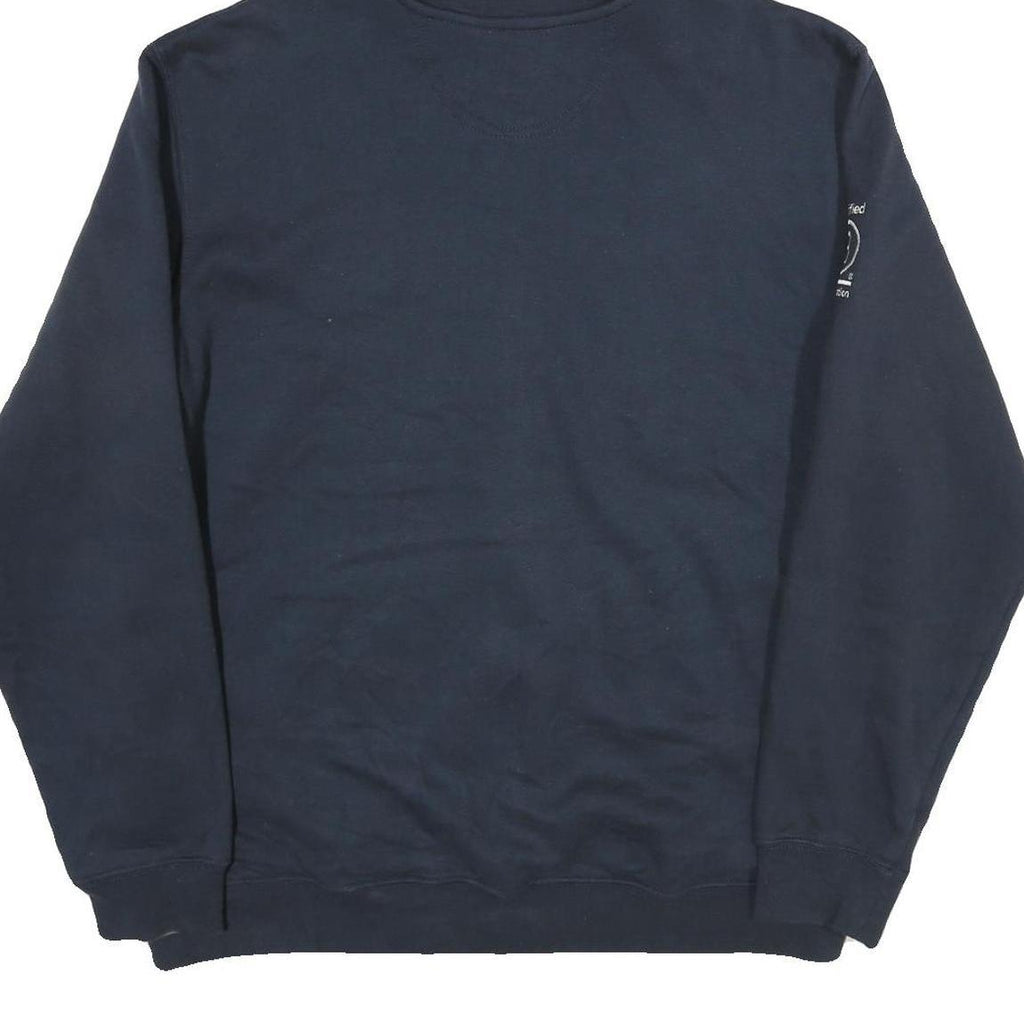 CARHARTT Mens Navy Blue A&R Solar Full Zip Hoodie L Workwear Cotton Casual