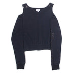ELLESSE Womens Sweatshirt Black UK 6