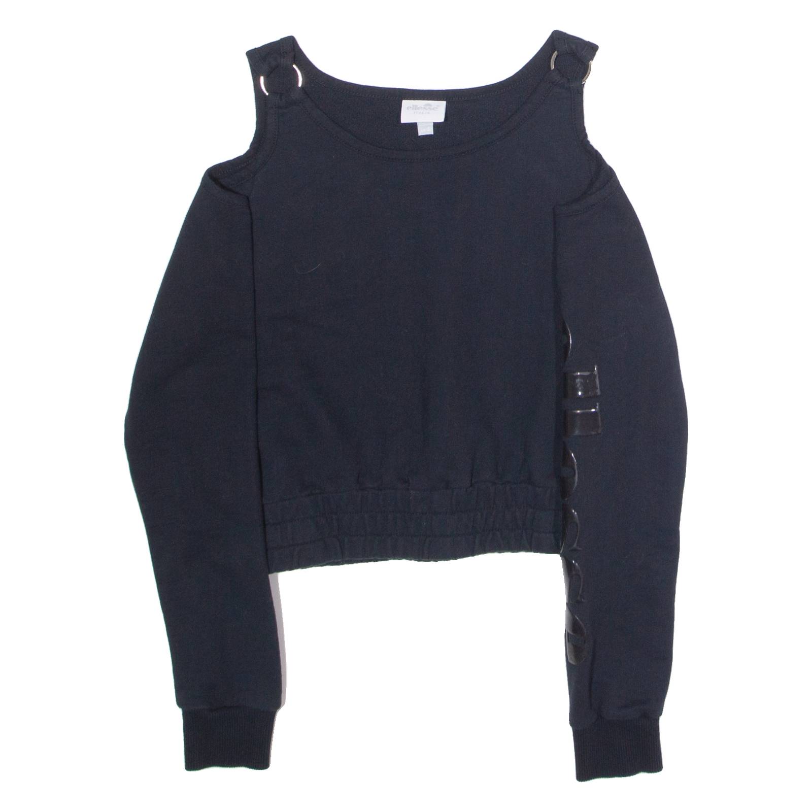 ELLESSE Womens Sweatshirt Black UK 6