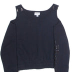 ELLESSE Womens Sweatshirt Black UK 6