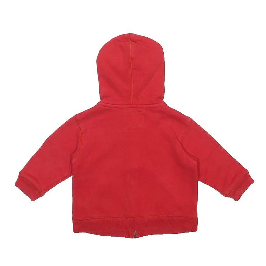 OSH KOSH Boys Red Hoodie 12 Months XXS Full Zip Cotton Blend Zip Up Kids