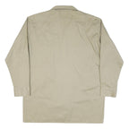 DICKIES Mens Beige Cotton Blend Long Sleeve Shirt L Workwear Utility Casual