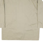 DICKIES Mens Beige Cotton Blend Long Sleeve Shirt L Workwear Utility Casual
