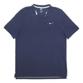 NIKE Mens Navy Blue Polo Shirt XL Cotton Short Sleeve Basic Sportswear