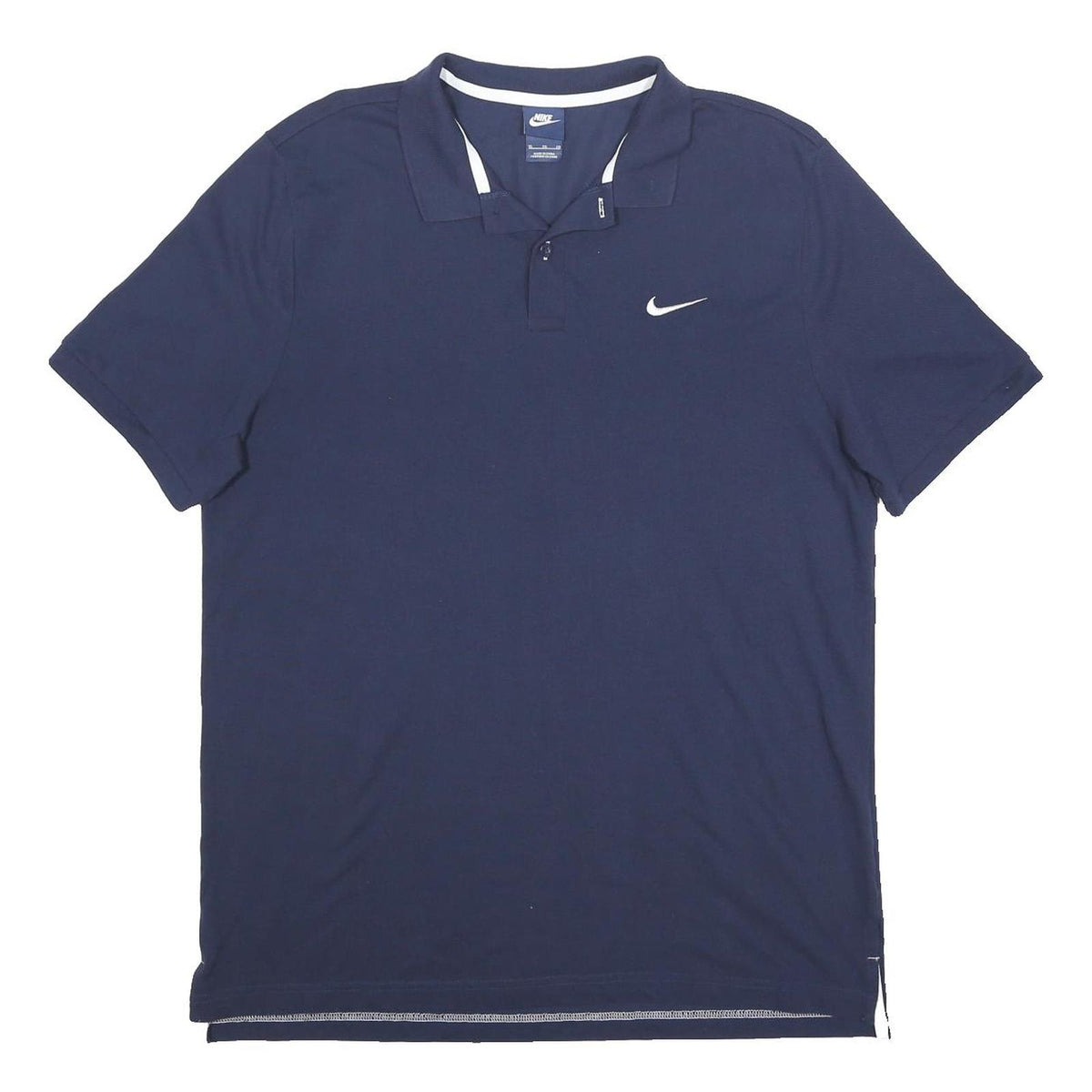 NIKE Mens Navy Blue Polo Shirt XL Cotton Short Sleeve Basic Sportswear