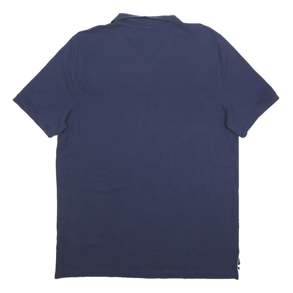 NIKE Mens Navy Blue Polo Shirt XL Cotton Short Sleeve Basic Sportswear