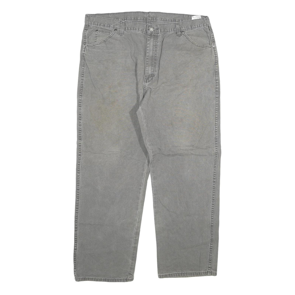 DICKIES Mens Jeans Grey Regular Straight Denim W40 L30 Workwear Utility