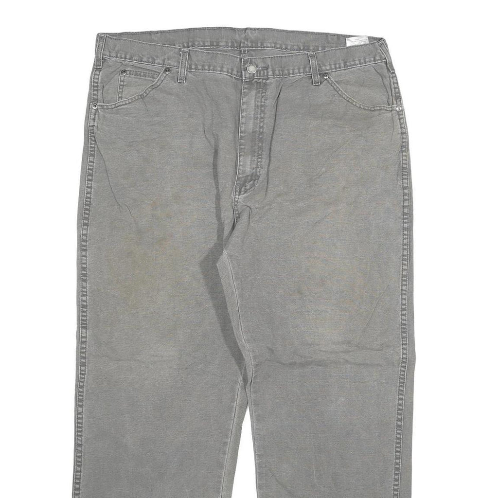 DICKIES Mens Jeans Grey Regular Straight Denim W40 L30 Workwear Utility
