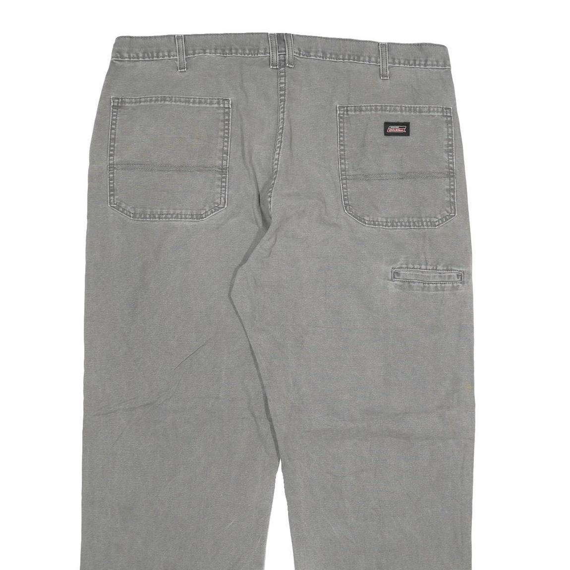 DICKIES Mens Jeans Grey Regular Straight Denim W40 L30 Workwear Utility