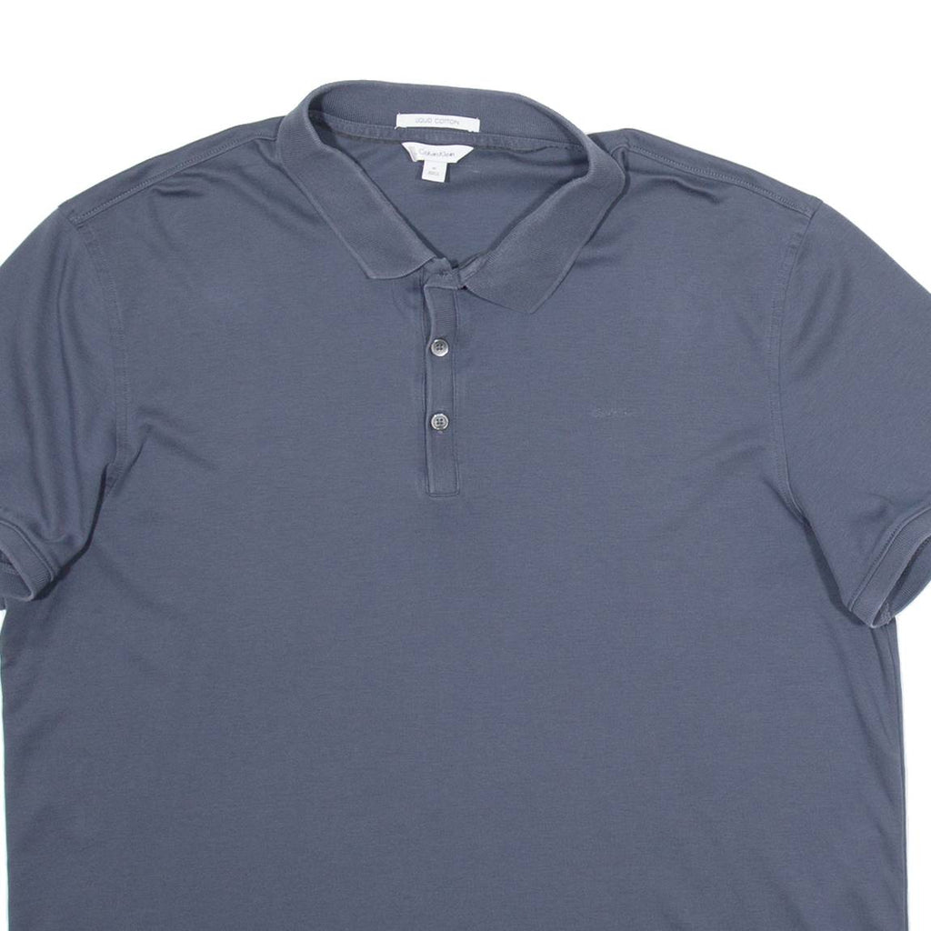 CALVIN KLEIN Mens Polo Shirt Grey XL