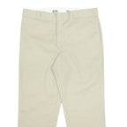 DICKIES Mens Cotton Blend Beige Classic Straight Trousers W38 L29 Workwear Zip