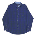 CHAPS Mens Blue & Green Check Shirt M Button Down Long Sleeve Casual Cotton