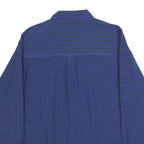 CHAPS Mens Blue & Green Check Shirt M Button Down Long Sleeve Casual Cotton