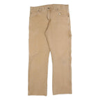 DICKIES Mens Regular Fit Beige Cotton Blend Straight Leg Trousers W32 L30