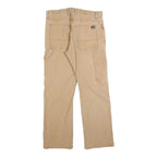 DICKIES Mens Regular Fit Beige Cotton Blend Straight Leg Trousers W32 L30