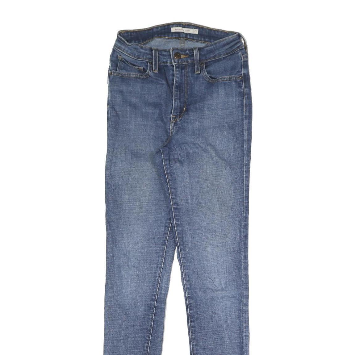 LEVI'S 721 Womens Slim Blue Denim Medium Wash W27 L30 Stretch Cotton Blend Jeans