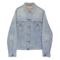 LEVI'S Womens Blue Denim Jacket L Cotton Blend Button Front Classic Fit Casual
