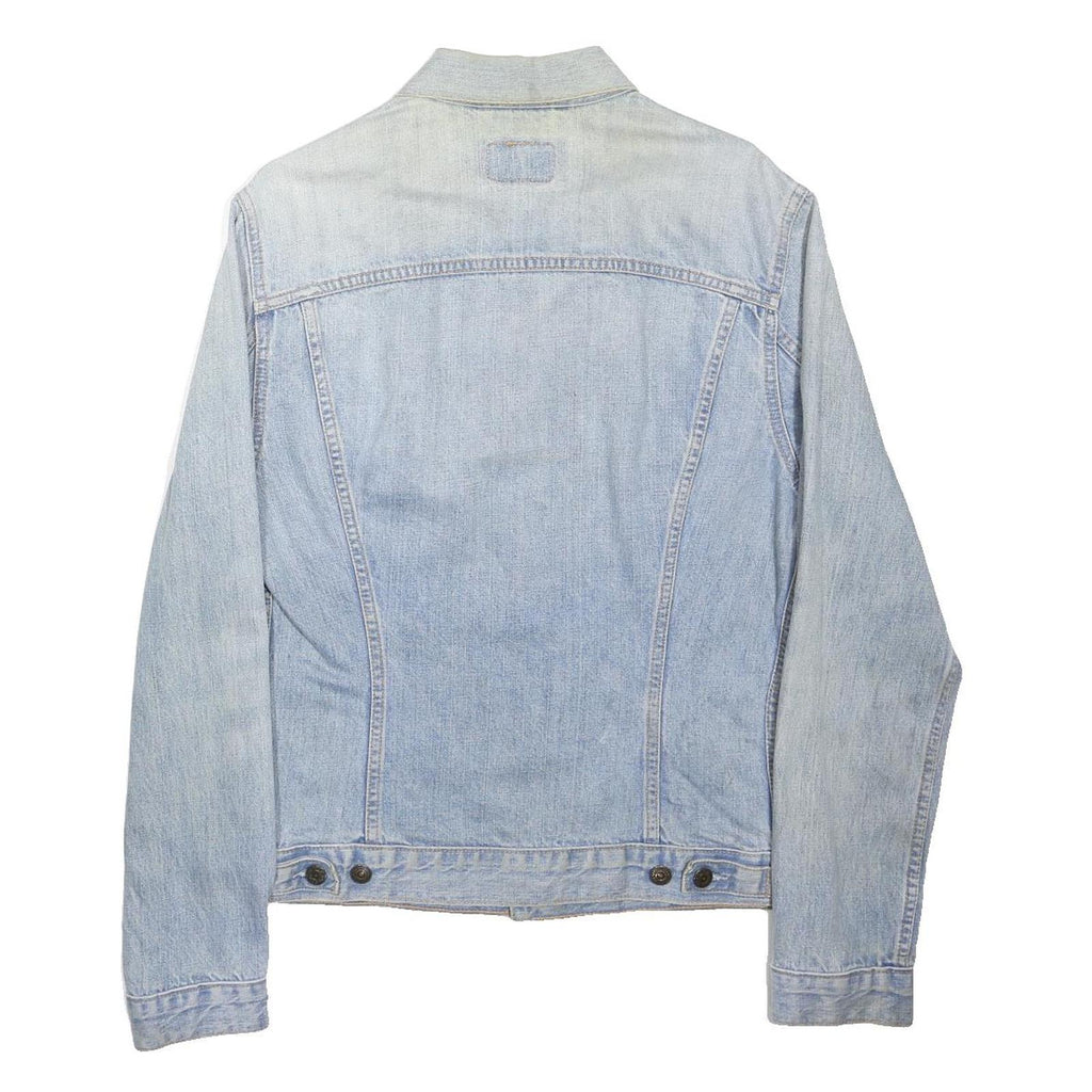 LEVI'S Womens Blue Denim Jacket L Cotton Blend Button Front Classic Fit Casual