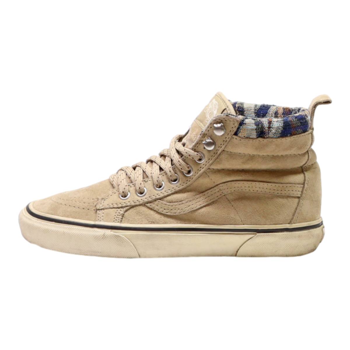 VANS High Top Trainers Brown Leather Mens UK 6