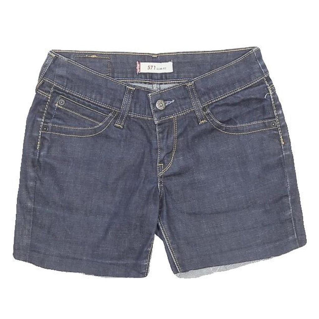 LEVIS Womens Denim Blue Shorts Classic S W28 Cut-Off Cotton Blend